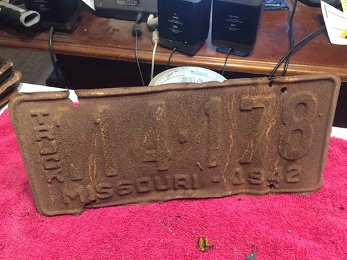 1942 missouri license plate - 1942,