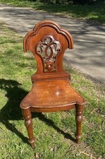 Victorian mahogany hall chair - victorian,