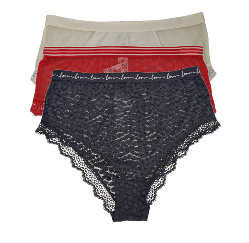 3pk lace mesh high - m&s,