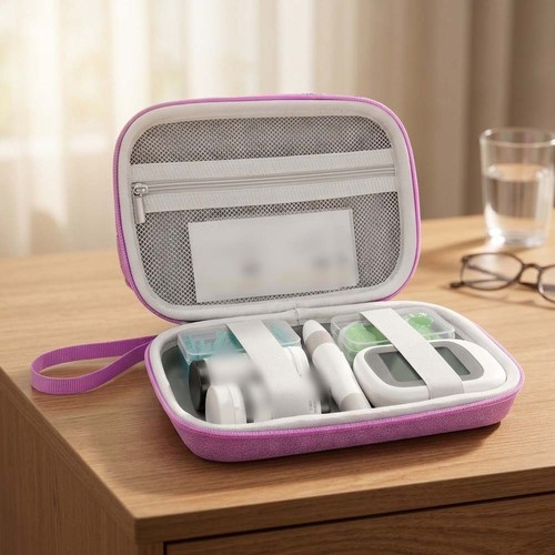 Portable eva case for diabetes - case,
