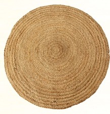 Round Rug Jute 100% Natural