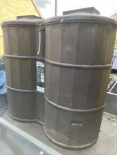 1200 Litre Decorative Slimline Bunded Heating Oil Tank Water Butt Style Top Feed