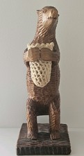 Vintage Carved Wooden Bear