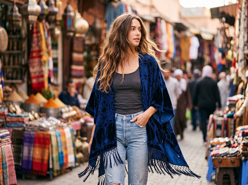 Vintage inspired navy - , blue
