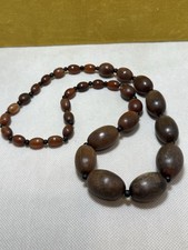 Vintage  Antique Horn Wooden Bead Necklace
