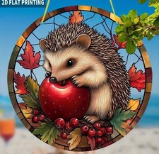 Hedgehog Eating Apple