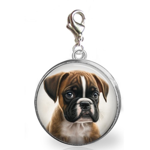 Boxer puppy dog glass top - glass,