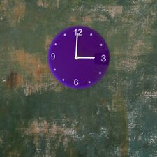 Round Purple & White Clock