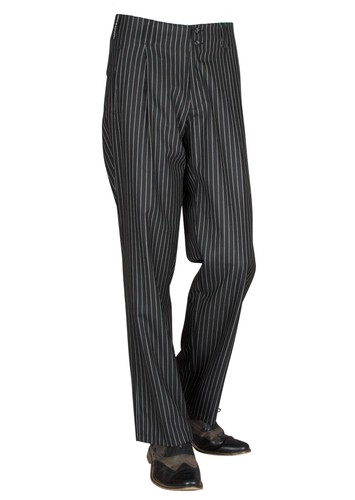 Mens black pinstripe - pinstripe, trousers