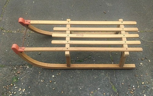Vintage wooden sledge gloco - vintage, sledge-gloco