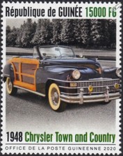 1948 CHRYSLER TOWN AND COUNTRY Convertible Car Automobile Stamp (2020 Guinea)