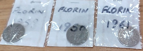 Florin two shillings - x,