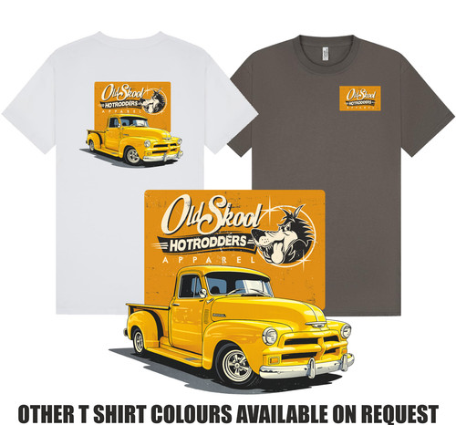 Retro hotrod tee with bold