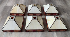 6 x Vintage Leaded Stained