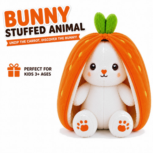 Unzip bunny plush carrot - unzip,