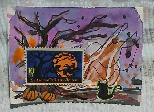 Postal whimsy ooak aceo - ooak,
