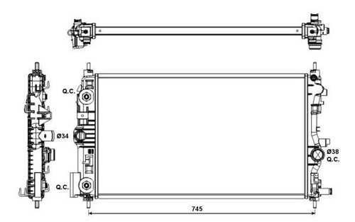 Nrf radiator for - for, vauxhall