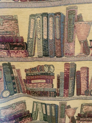 Vintage curtain book bookshelf - curtain,