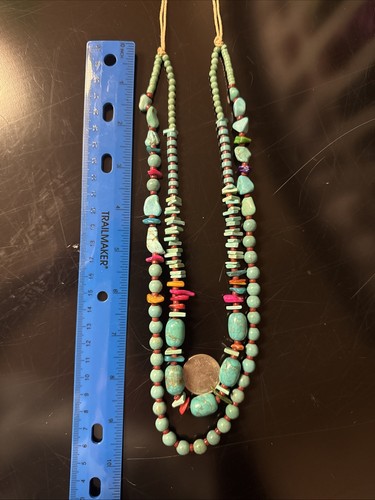Turquoise heishi coral wood - coral,