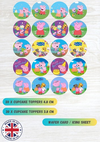 Peppa pig edible cupcake - peppa,