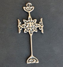 Sterling Silver Scottish Celtic Alexander Ritchie ? Iona ? Celtic Cross Pendant