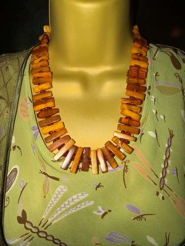 Baltic amber necklace - 20s, art