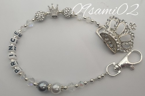Personalised bling dummy clip - personalised,