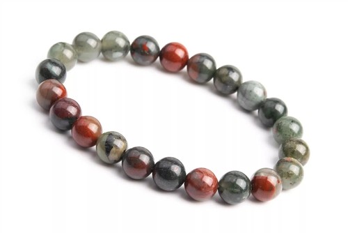 8mm blood stone - bracelet, grade