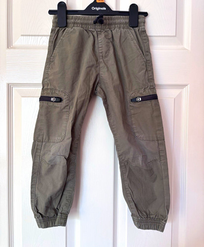 Boys green cargo trousers - f&f,