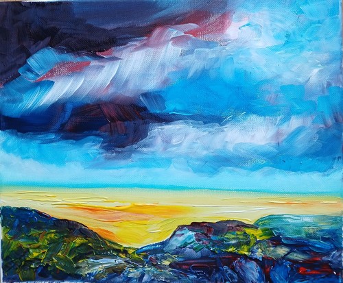 Original landscape painting - , on