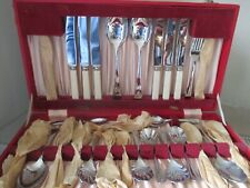 Cutlery Set Vintage  J Billam Sheffield Chromium plated -Presentation Box-1950's