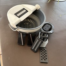 Fantastic Vegetable Salad Slicer Colander With Hand Guard - 7 cutting tools