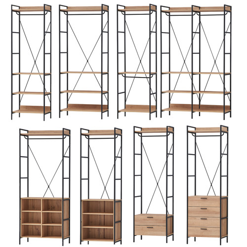 Open wardrobe clothes rail - wardrobe,