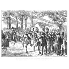 IRELAND William O'Brien Under Police Escort nr Mitchelstown - Antique Print 1887