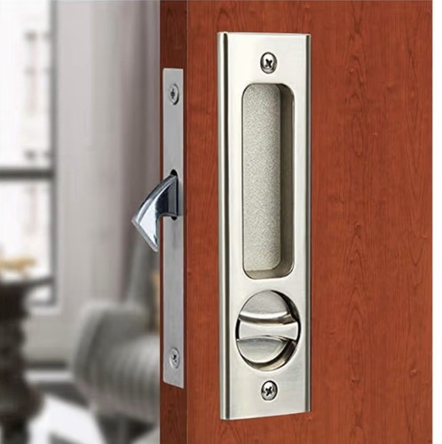 Silver sliding door mortise - silver,