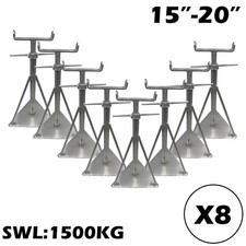 Static Caravan Axle Stands Large 8 Pack Extra Wide Mobile Home Support 15" - 20"