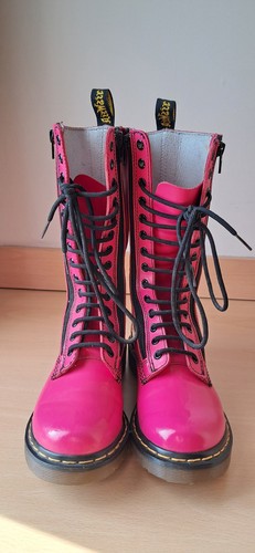 Bright pink martens - martens, patent