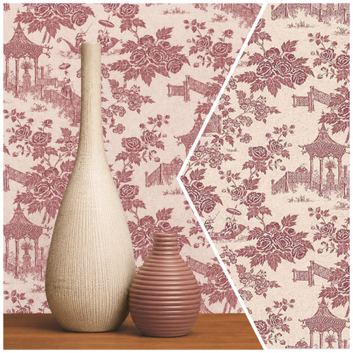 Raspberry willow pattern - raspberry,