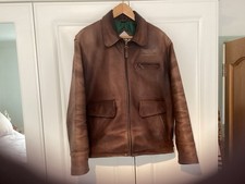 Triumph Heavyweight Antique Leather Motorcycle Jacket 46ins Chest