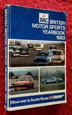 1983 RAC British Motor Sports COMPETITORS YEARBOOK Rules Regs Circuits Directory