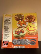 ZENKER Springform Cake Pan 10" x 3" Round, Non-stick w 4 fun tops