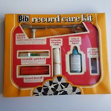Vintage Bib England Record Care Kit LP disc stylus cleaning antistatic music