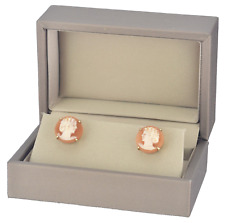 Pair 9ct Yellow Gold Carved