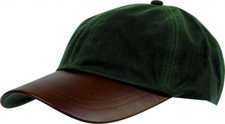 Mens Wax Baseball Cap Leather
