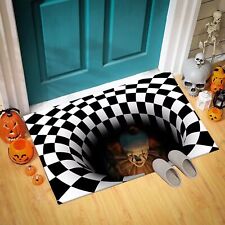 Halloween 3D Stereo Joker Printed Anti-slip Home Room Rug Carpet Floor Door Mat