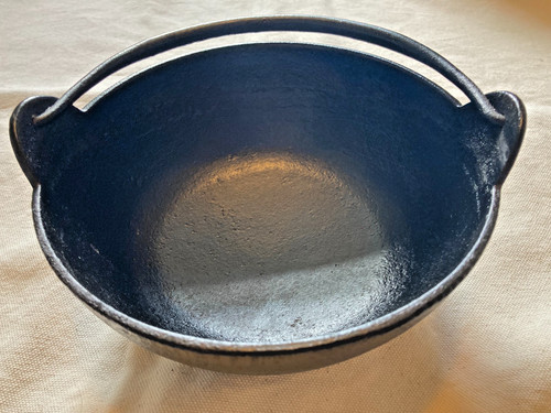 Antique cast iron cauldron - cast,