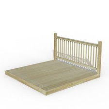 Forest 2.4 x 2.4m Wooden Decking Kit 1-3 Balustrade with handrails Free Delivery