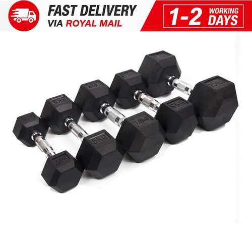 Hex dumbbells pairs rubber - dumbbells,