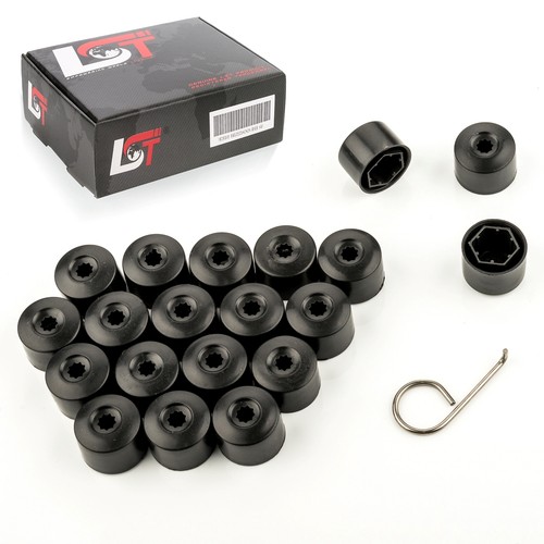 20x wheel nut caps black - nut,