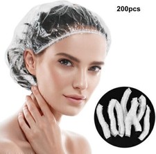 ​200X Elastic Disposable Shower Caps Hat Bath Waterproof Clear Hair Hair Care